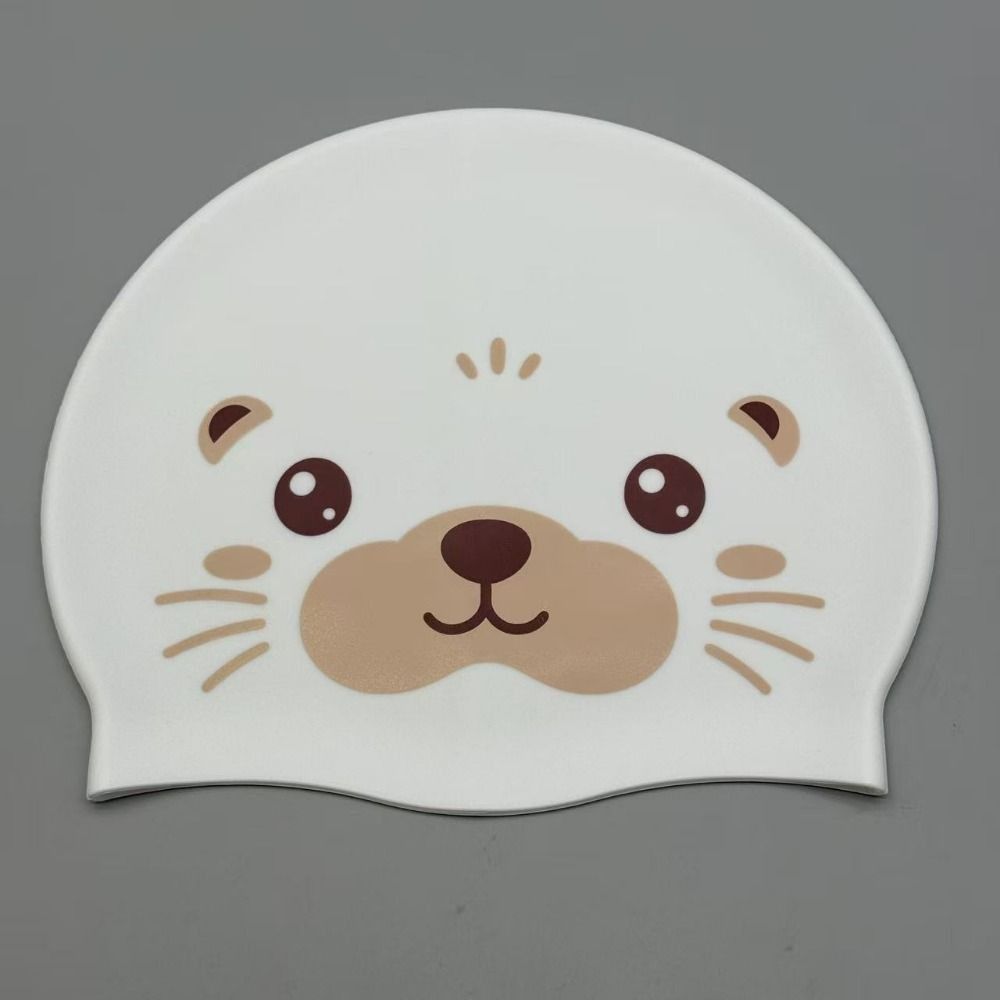 Swim Hat Silicone - Creative Swimming Hat Sea Otter Pattern