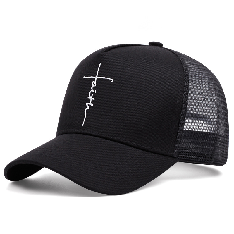 Cross Embroidery Slight Curved - Trucker Cap Mesh recension och pris