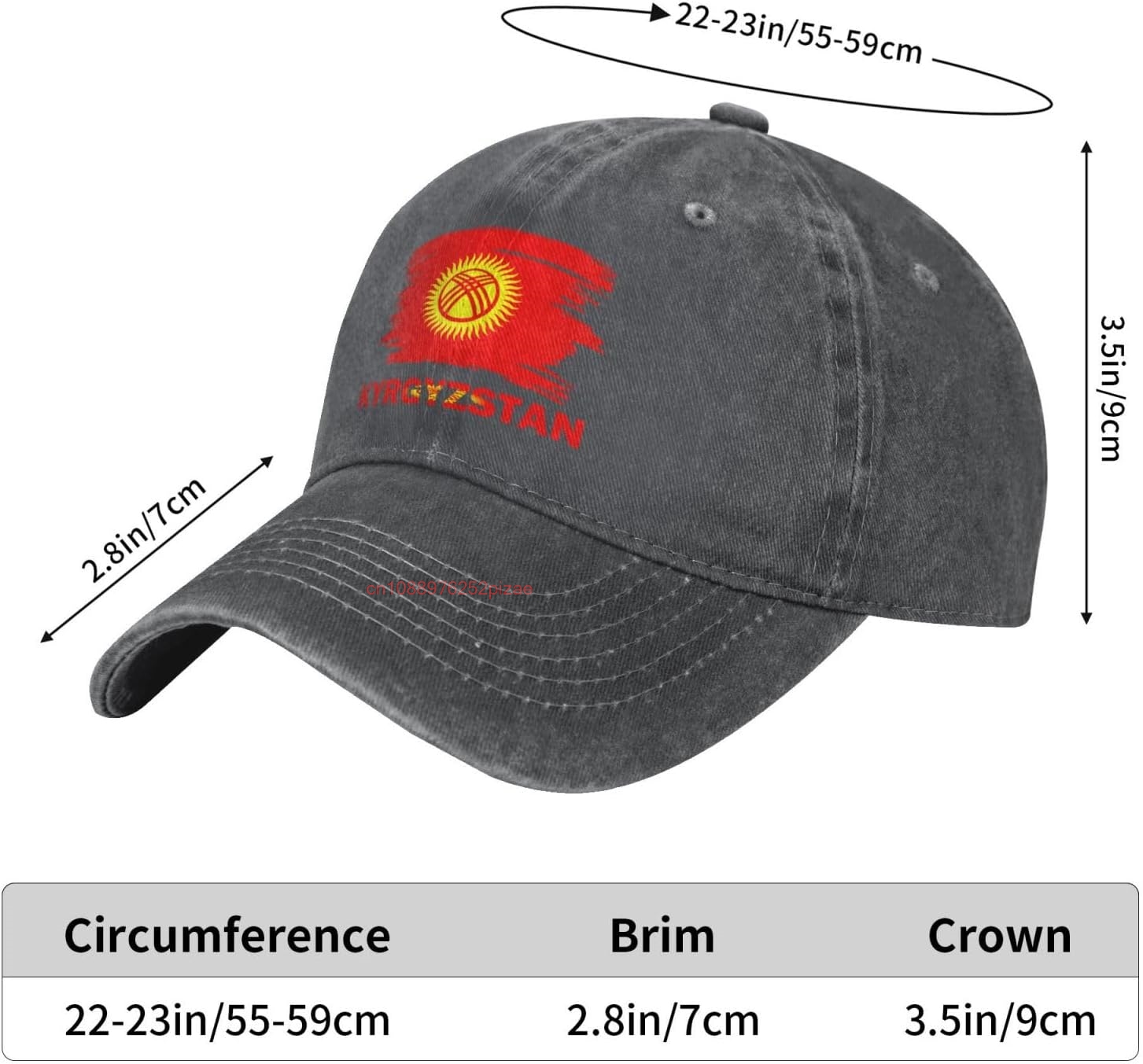 Vintage Kyrgyzstan Flag Stylis - Dad Hat Cotton recension och pris