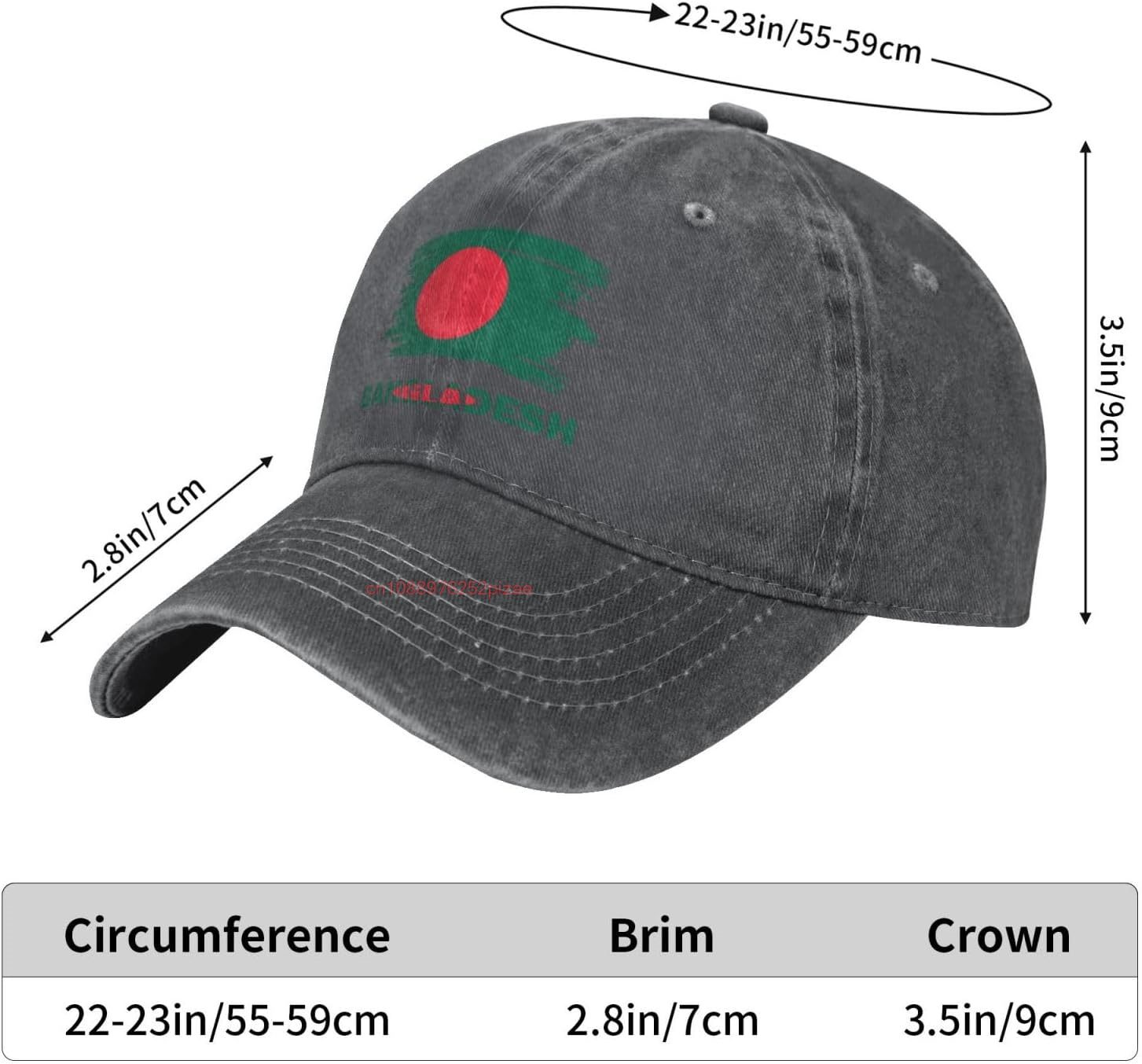 Vintage Bangladesh Flag Stylis - Dad Hat Cotton recension och pris