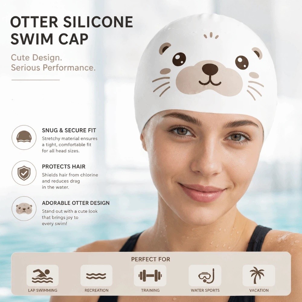 Creative Swimming Hat Sea Otte - Swim Hat Silicone recension och pris