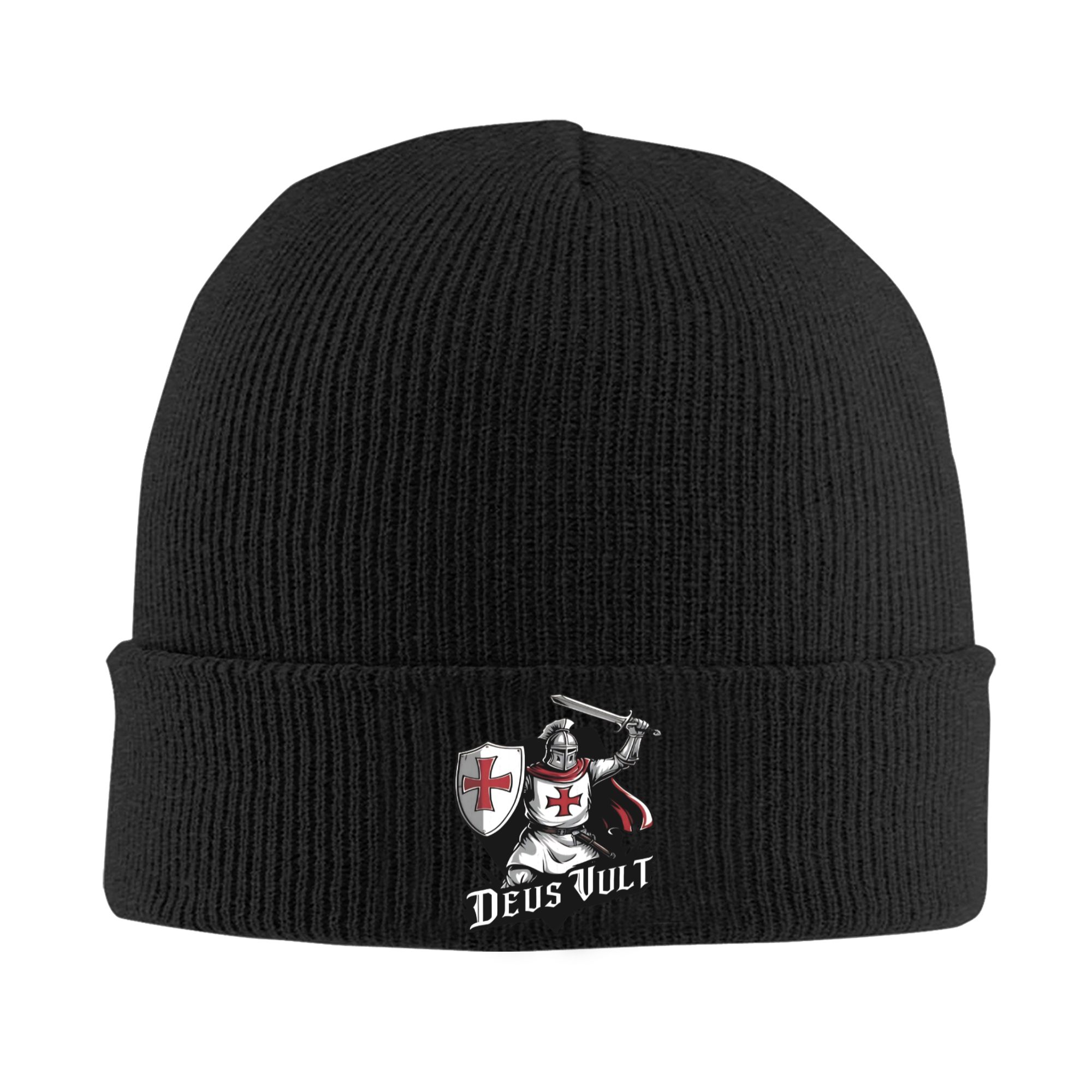Deus Vult - The Templar Knight - Beanie Cuffed Knit recension och pris
