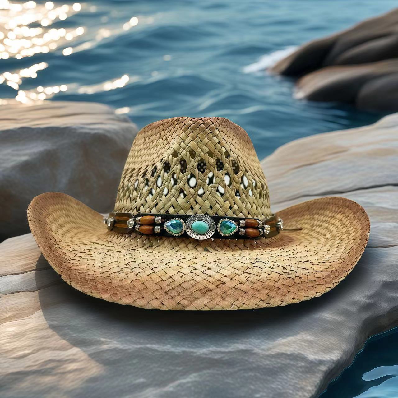 Rhinestone Cowboy Hat Straw Su - Cowboy Hat Straw recension och pris