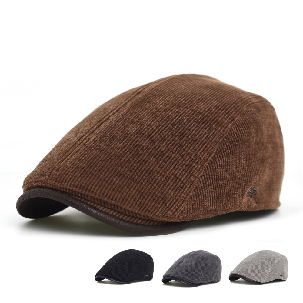 Newsboy Cap Men Winter Thick W - Dad Hat Cotton recension och pris